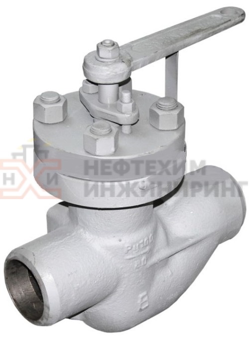 Клапан регулирующий под приварку ручной Т-35б DN 100 PN 10,0 МПа Т300 °С, корпус ст. 25Л