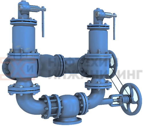 Блок предохранительных клапанов БПУ Р 50-63 ХЛ1 50лс04нж1