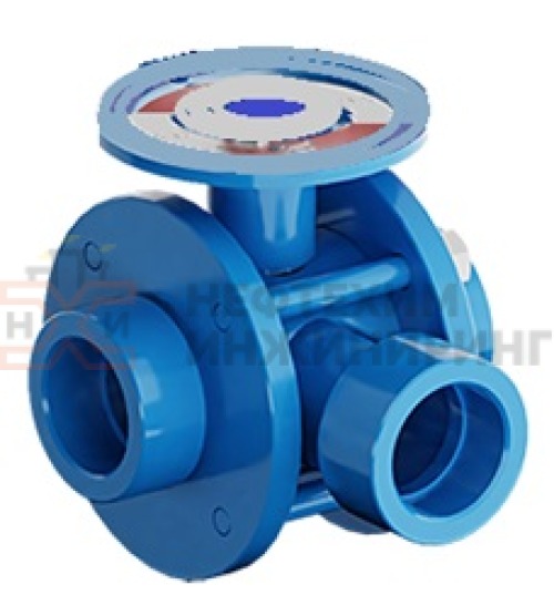 Кран шаровой разборный трехходовой полнопроходной под приварку с редуктором КШ-Р.ТХ.ПП.П.РД.НХИ.150.160.02.ХЛ1 DN 150 PN 16,0 МПа, корпус ст. 09Г2С, класс герметичности «А» по ГОСТ 9544-2015