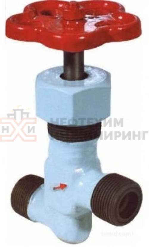 Клапан запорный сальниковый цапковый ручной 15с11п DN 10 PN 2,5 МПа У1, корпус ст. 25, класс герметичности «А» по ГОСТ 9544-2015