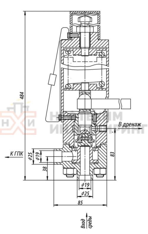 Клапан импульсный под приварку 8с-4-1 DN 20 PN 4,5 МПа Т450 °С, корпус ст. 20