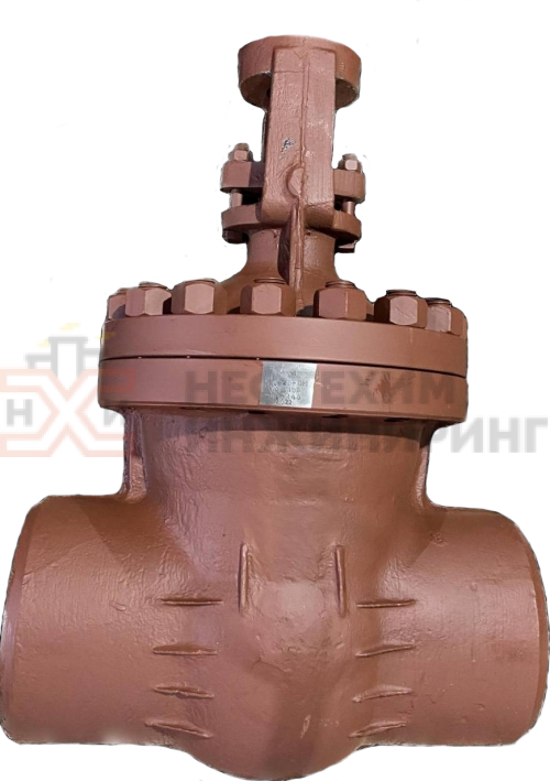 Задвижка запорная под приварку с электроприводом (Н-Г-11 У2) 2с-25-6ЭМ DN 400 PN 10,0 МПа Т450 °С, корпус ст. 25Л