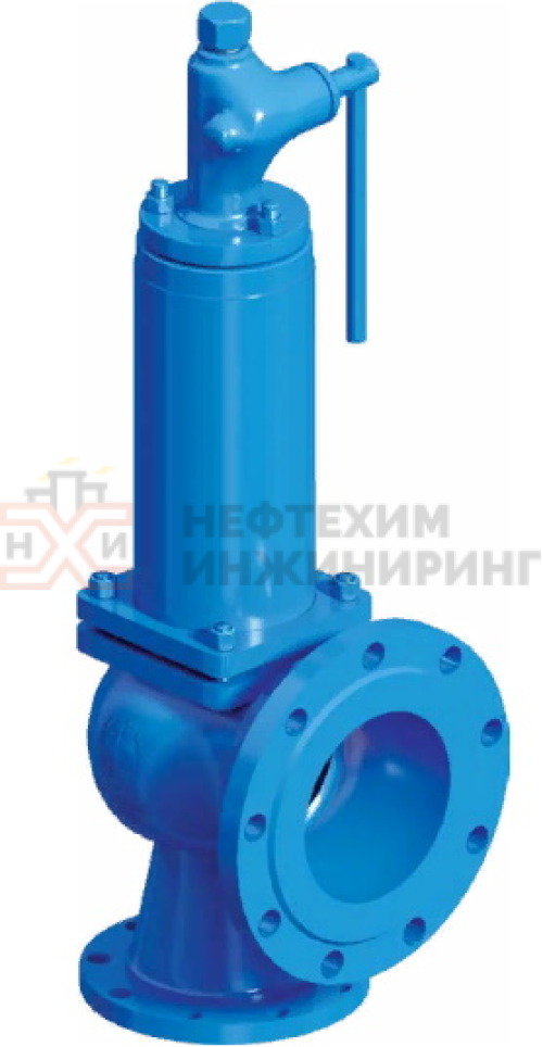 Клапан предохранительный пружинный сальниковый фланцевый с приспособлением для принудительного открытия СППК4Р 150-25нж 28нж21нж5 DN 150 (исп. В) / 200 (исп. В) PN 2,5 (вход) / 1,6 (выход) МПа УХЛ1, пружина № ?, Рн=? кгс/см², корпус ст. 12Х18Н9ТЛ, класс герметичности «В» по ГОСТ 9544-2015